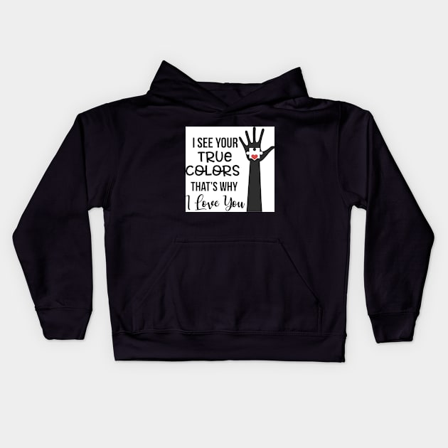 I See Your True Colors Kids Hoodie by Wanderer Bat